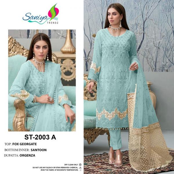 Saniya St 2023 Georgette Designer Pakistani Suit Collection